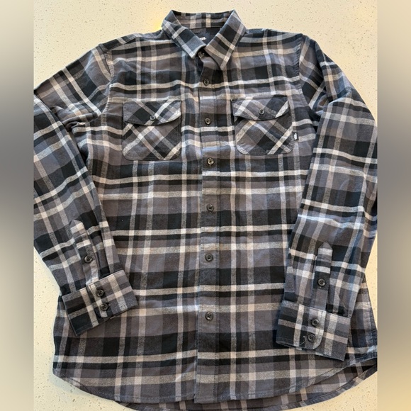 New Vans Men's Banfield III Plaid Flannel Shirt Slim Fit Stretch NWT Long Sleeve - Picture 1 of 12